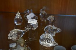 Collection of Eight Hindeland Glass Paperweights