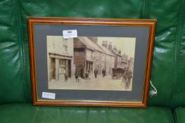 Small Framed Photo Print - Local Street Scene