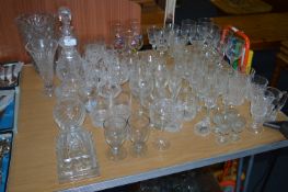 Large Selection of Drinking Glassware, Decanters a