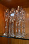 Set of 10 Tall Champagne Flutes