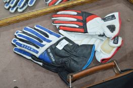 Two Pairs of 1980s Leather Cycling Gloves