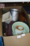 Large Box Containing Planters, Biscuit Barrel, Han