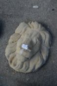 Reconstituted Limestone Lion Wall Mask