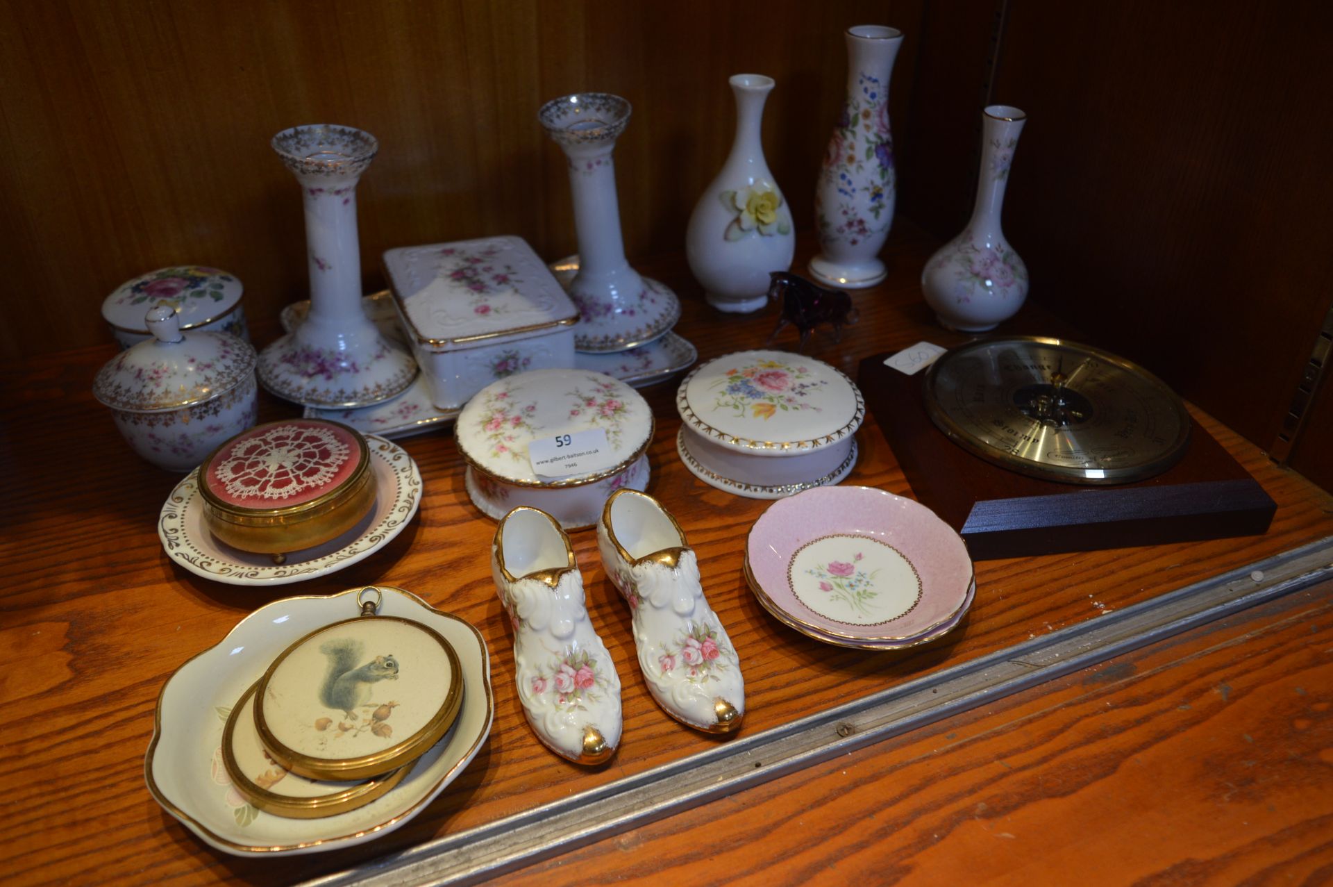 Pottery Dressing Table Set, Vases, Pin Dishes and