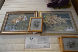 Two Stephen Gayford Prints - Leopards and a Briti