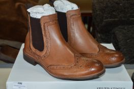 Silver Street Brown Leather Argyll Style Boots Siz