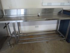 *Stainless Steel Preparation Table with Shelf 220x