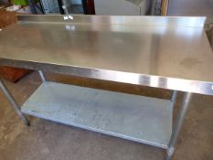 Stainless Steel Preparation Table with Shelf 150x6