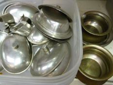 Plastic Storage Boxes, Stainless Steel Dishes, etc