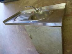 *Left Hand Drainer Sink with Cupboard Door 125x55c