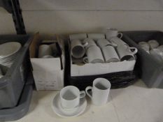 Quantity of White Tea Cups, Mugs and Saucers