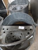 *Two Galvanised Mop Buckets