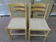 *Two Boxes of 2 Wooden Dining Chairs