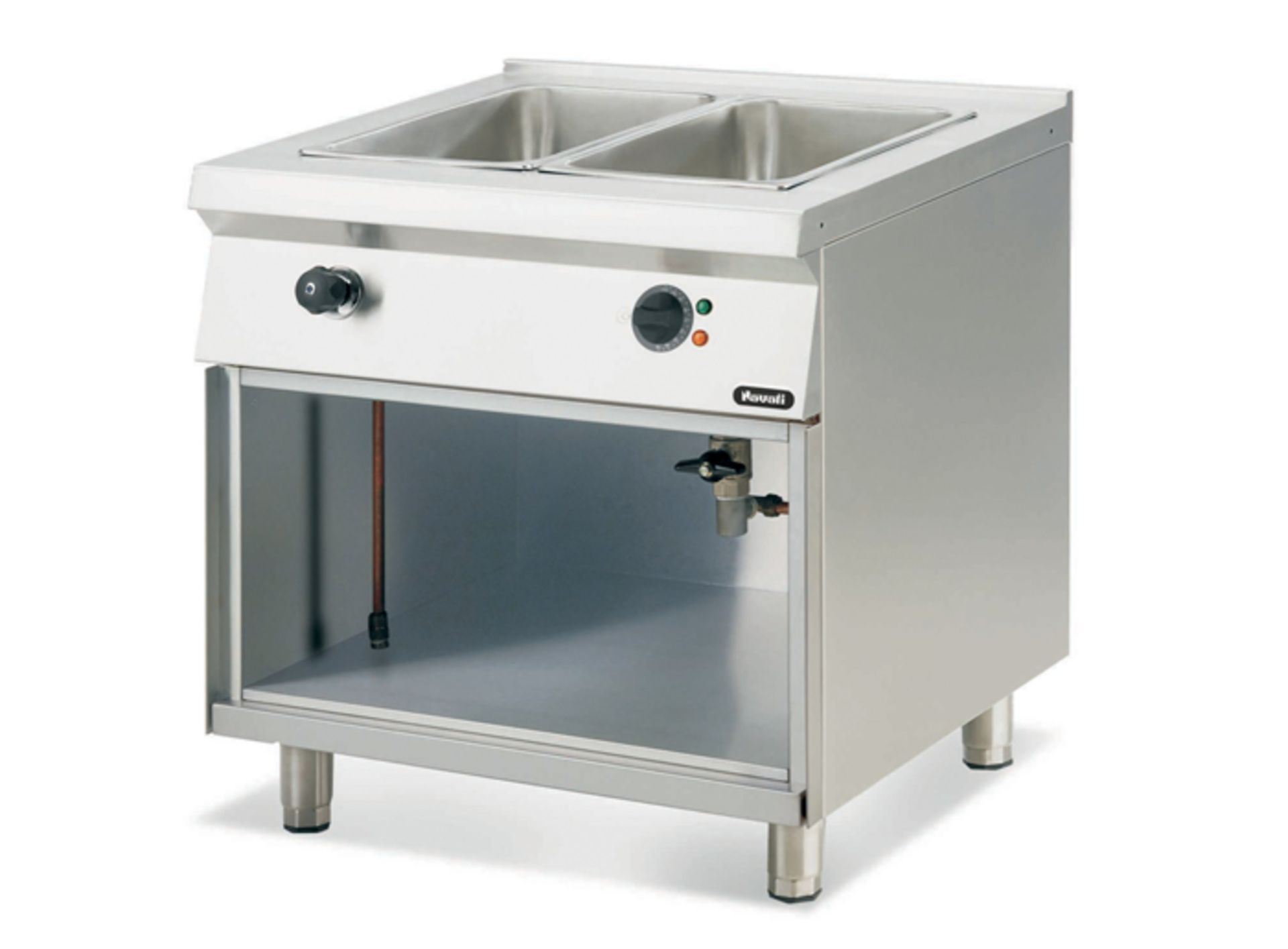 *Grandis 900 Bain Marie, electric, 800mm, stand-alone or suite, (2) 1/1 GN pan capacity, 30°C-110°C