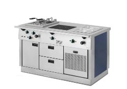 *Professional Kitchen Pasta Station, electric, (1) pasta cooker, (1) induction cook top, (1) bain ma