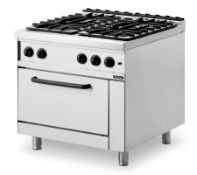 *Grandis 900 Range, gas, stand-alone or suite, (4) open burners, manual controls, cabinet base, drip