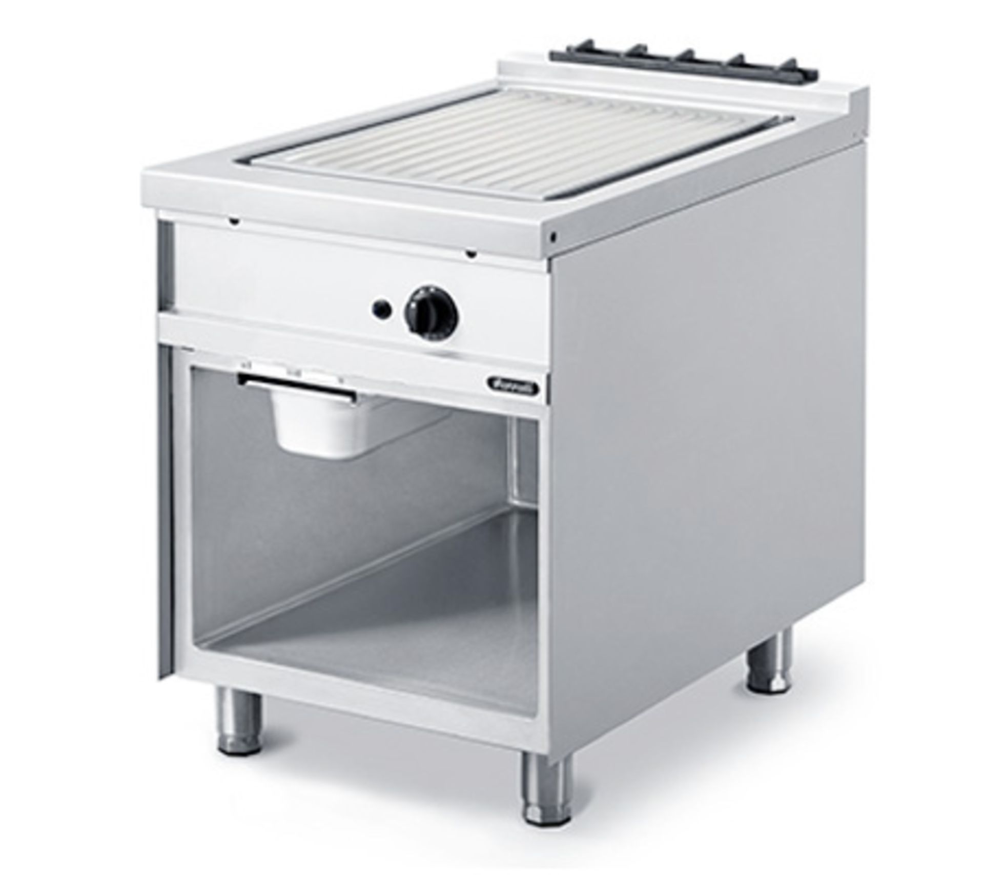 *Grandis 900 Fry Top, gas, stand-alone or suite, 600mm W x 900mm D, manual controls, 16mm thick groo