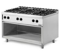 *Grandis 900 Range, gas, stand-alone or suite, (6) open burners, manual controls, cabinet base, drip