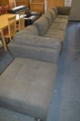 *Grey Fabric Six Piece Sectional Sofa