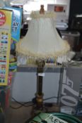 Antique Style Bronze Effect Table Lamp with Shade