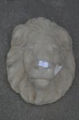 Reconstituted Limestone Lion Wall Mask