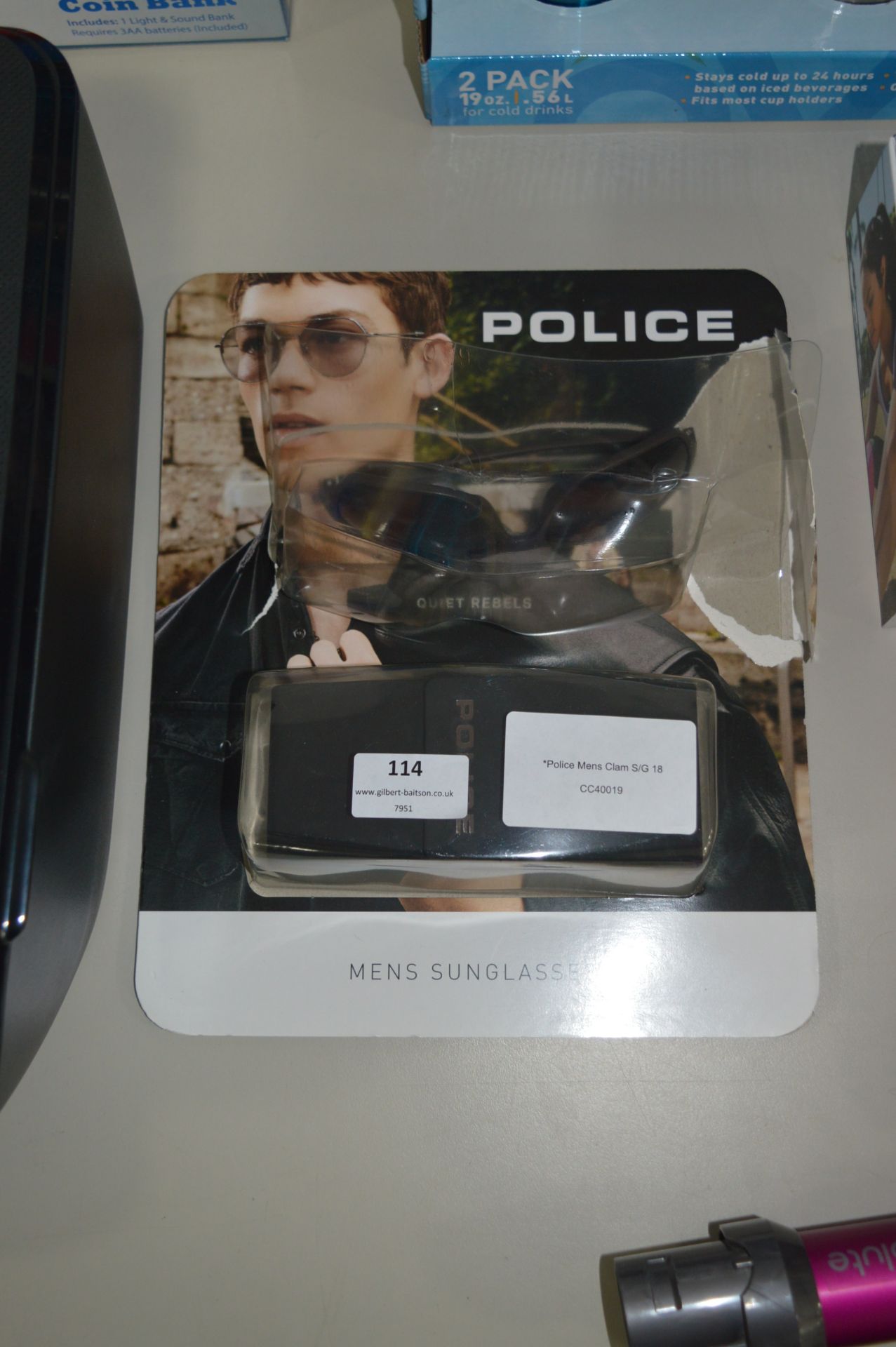 *Police Men's Clam Sunglasses