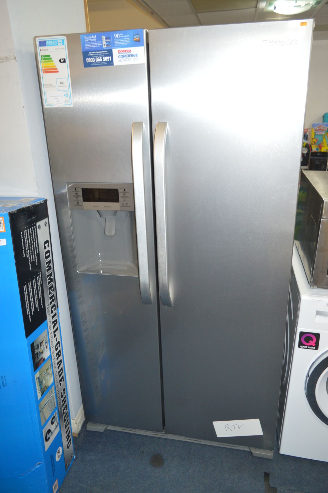 *Hotpoint Side-by-Side Stainless Steel Fridge