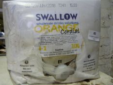 *10L Box Swallow Orange Cordial Post Mix Syrup /Pa