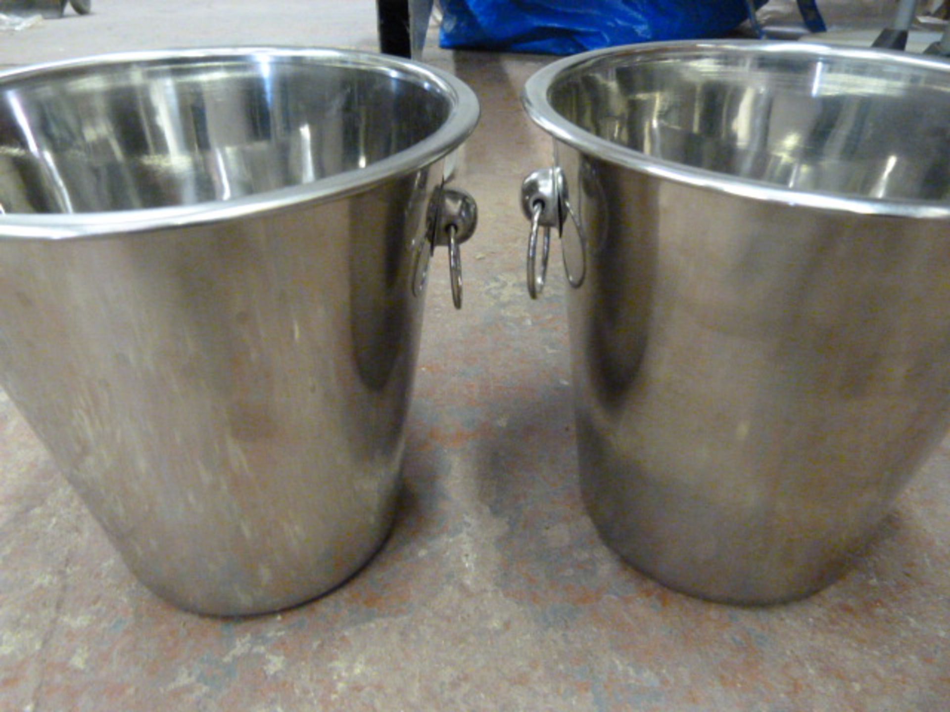 *Two Stainless Steel Ice Buckets