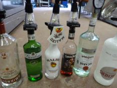 *x6 Part Used Bottles of Assorted Spirits with Opt