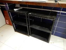 *Two Pieces of Black Adjustable Shelving