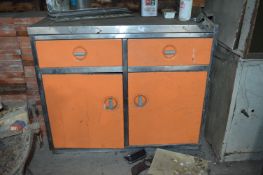1950s Stainless Steel Kitchen Cabinet