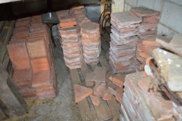 Quantity of 8" Red Quarry Tile with Matching Hexag