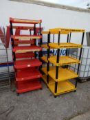 5 Pieces of Plastic Shelving