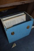 Vintage LP Record Case with Contents including LPs
