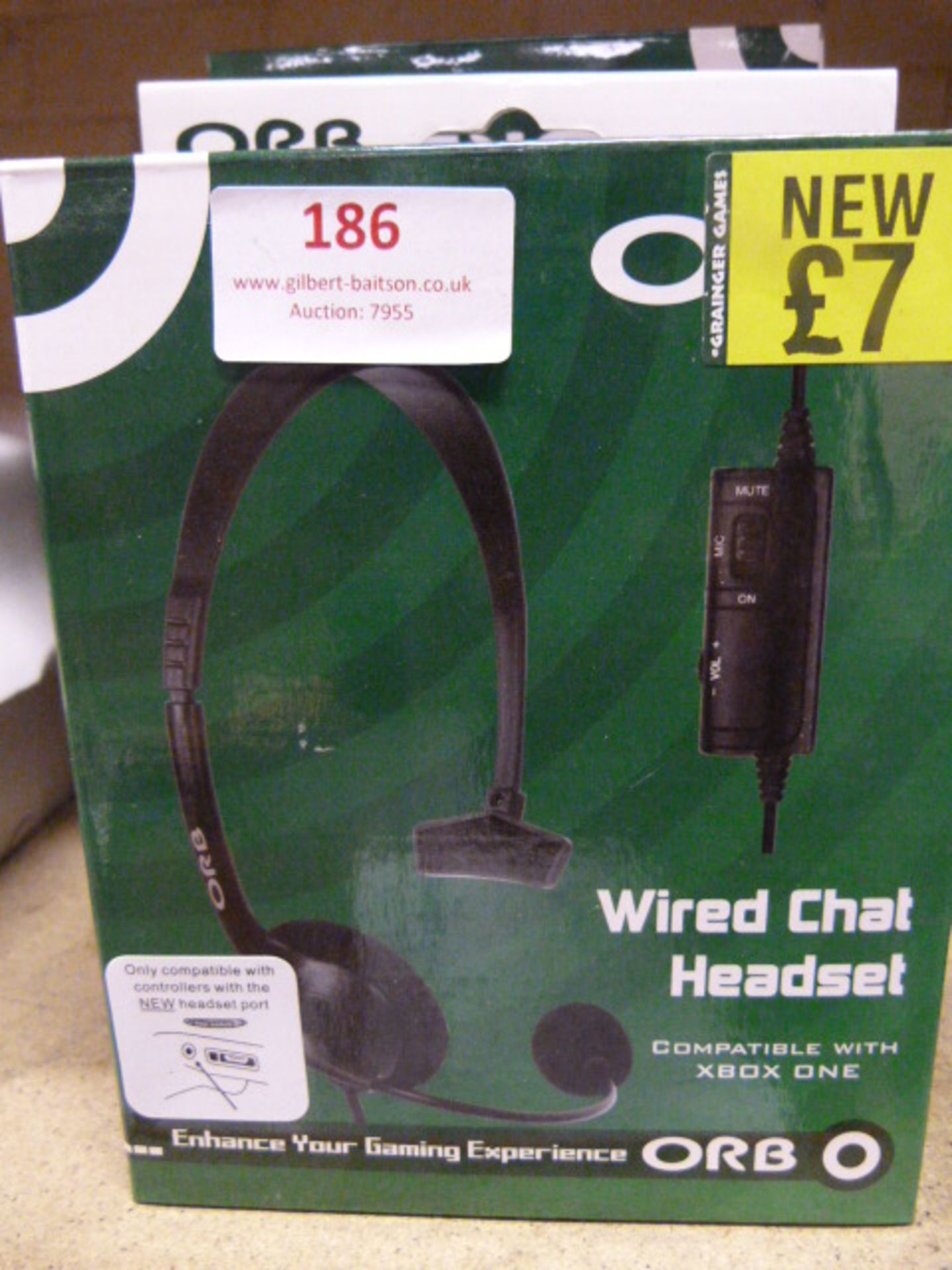 Five Boxes of Orb Wired Chat Headsets for Xbox One