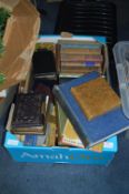 Box of Vintage Books and Victorian Photo Album