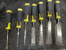 Seven Erwin Marples Woodworking Chisels