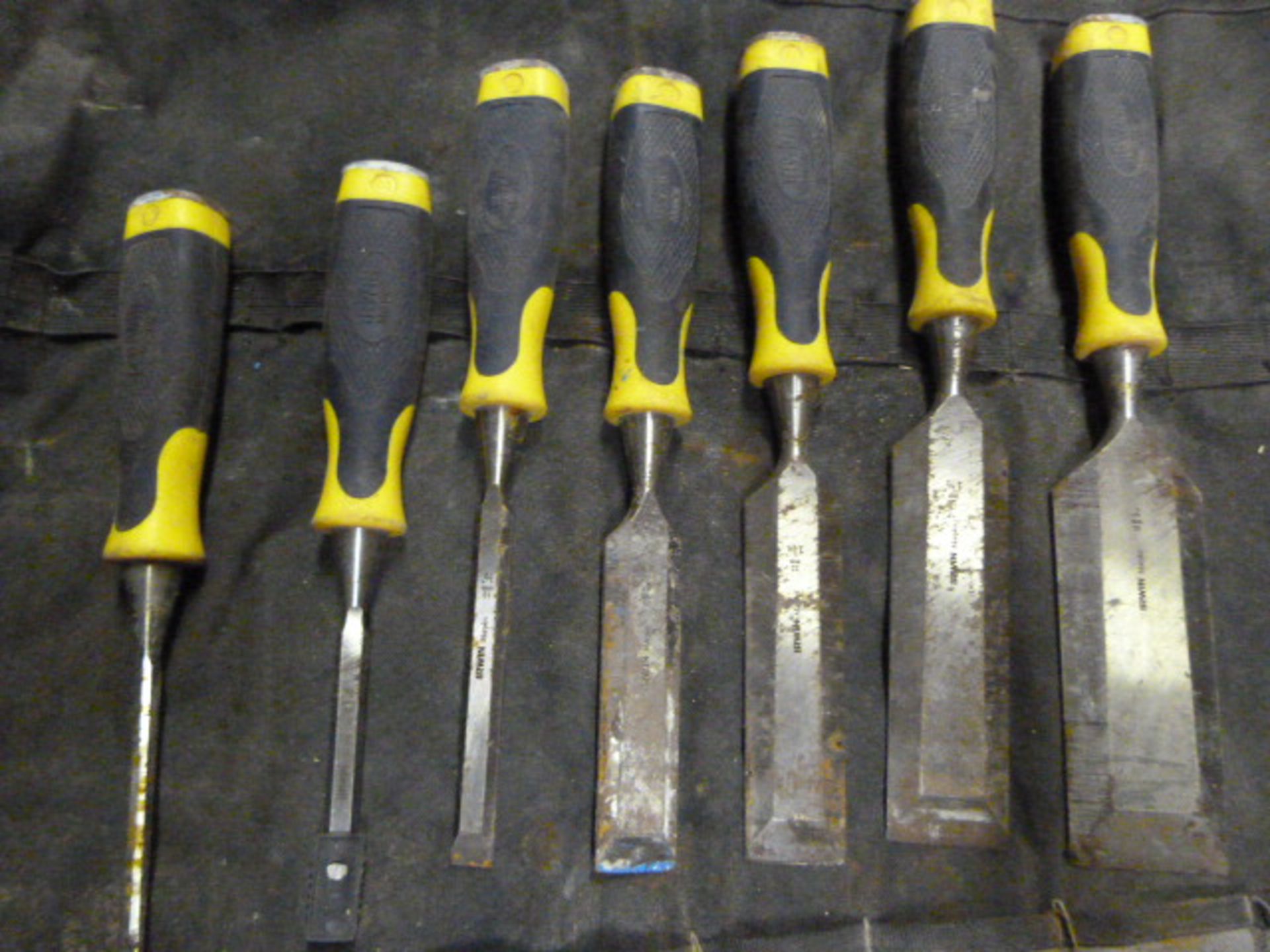 Seven Erwin Marples Woodworking Chisels