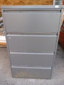 Four Drawer Metal Filing Cabinet with Key