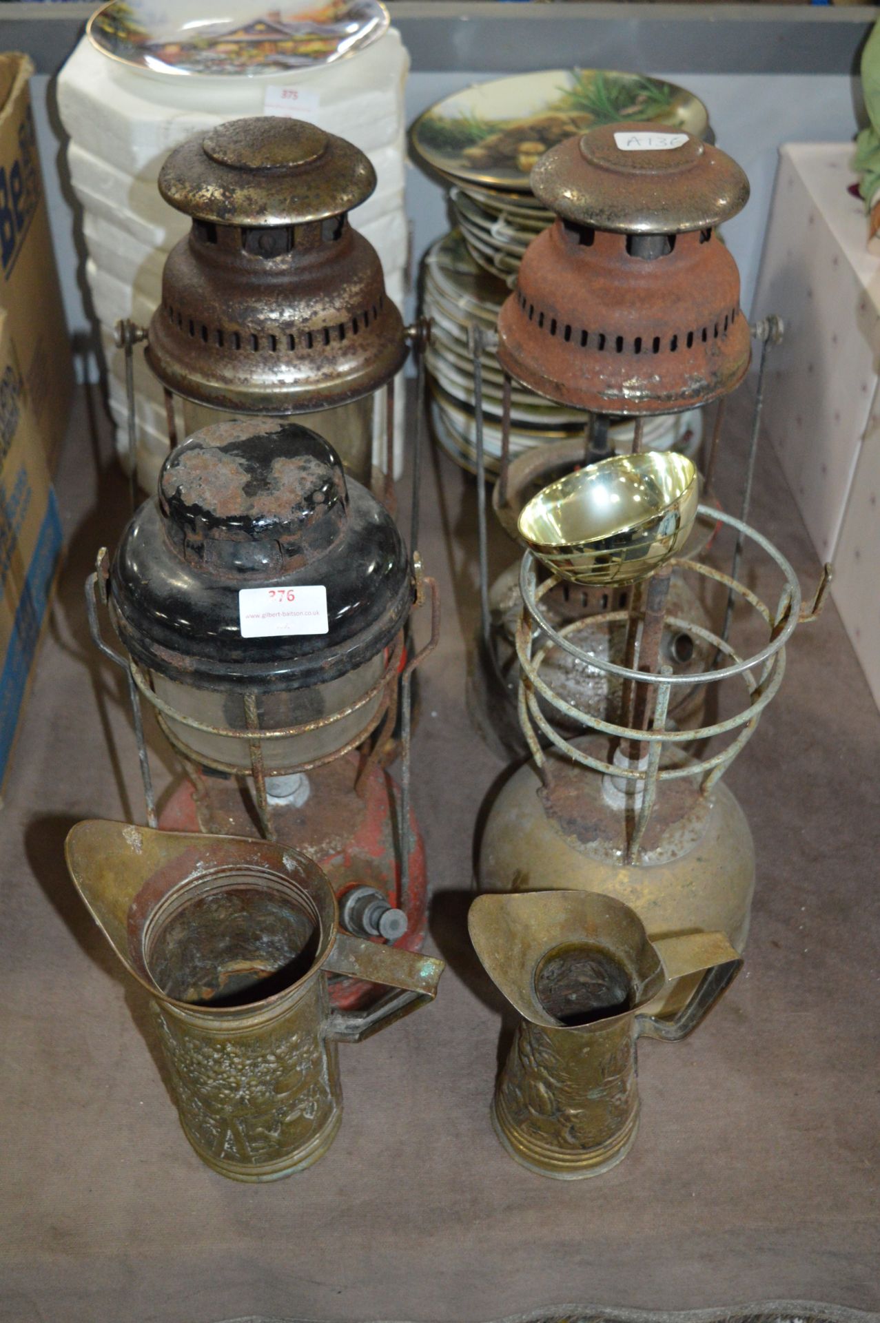 Two Anchor Paraffin Lights, Two Tilley Lamps and T