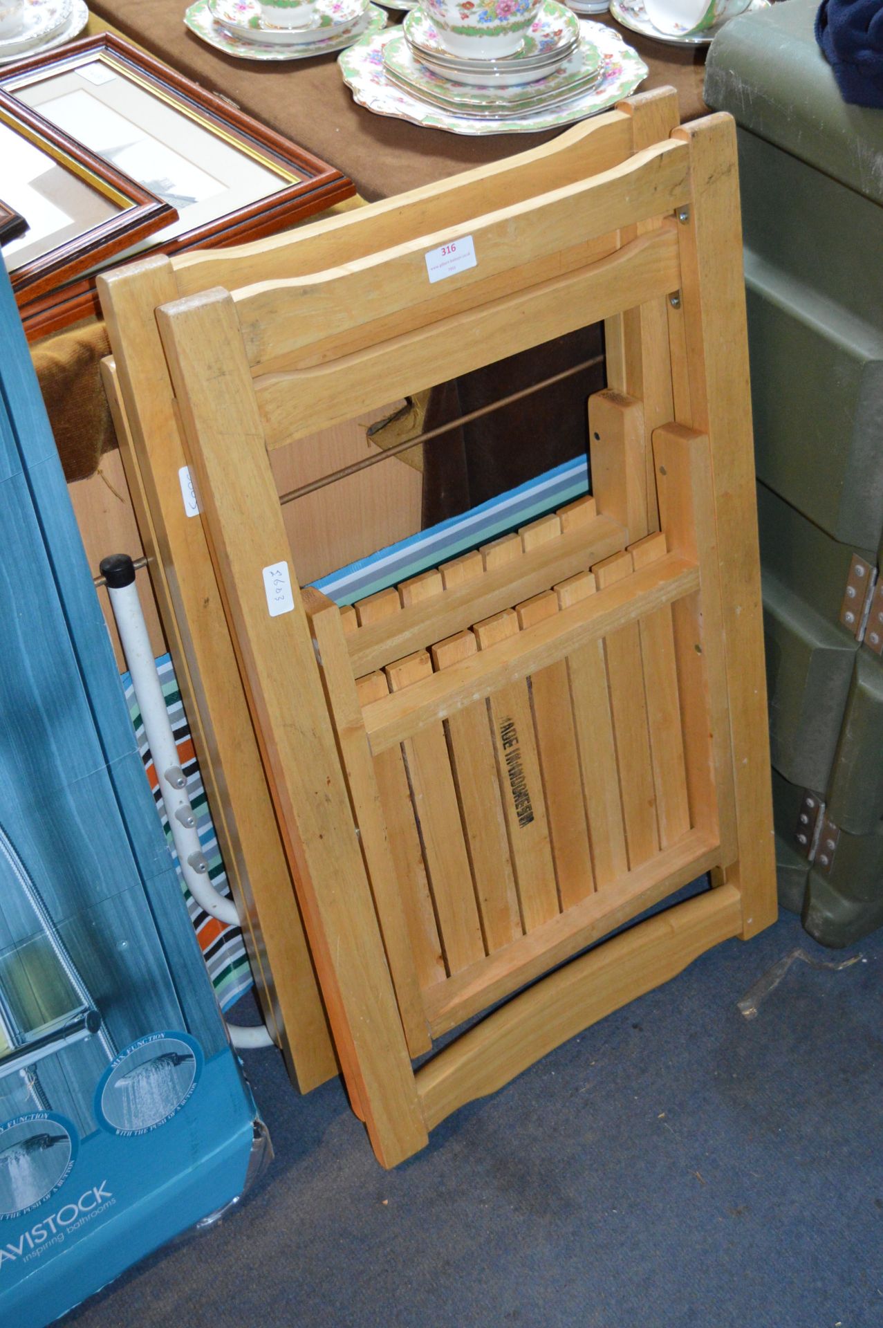 Pair of Wooden Folding Chairs