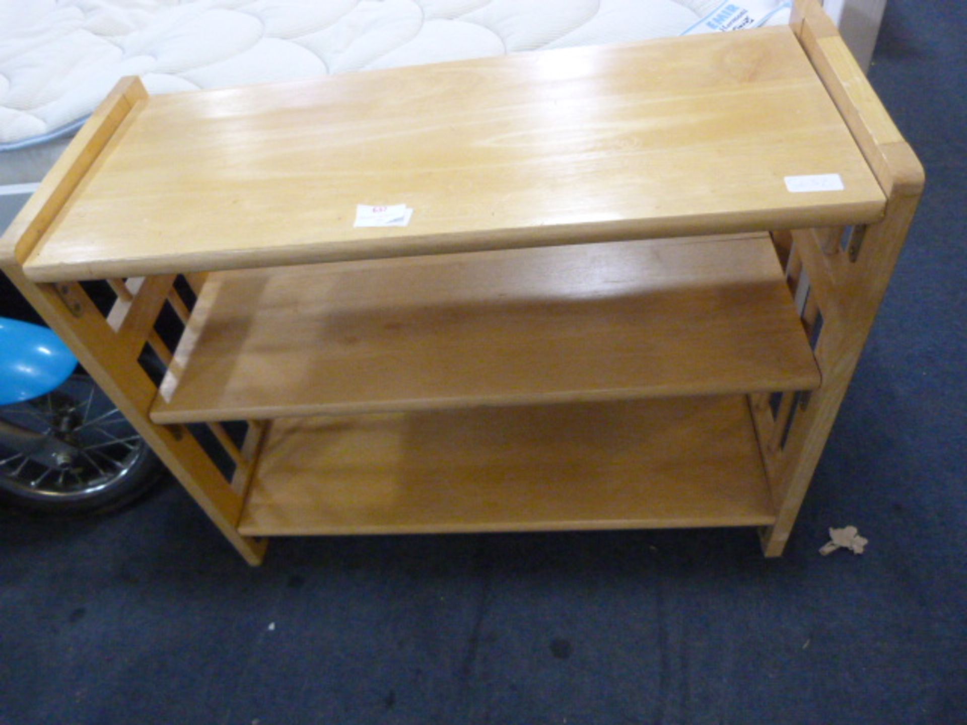 Beech Wood 3 Tier Folding Shelf