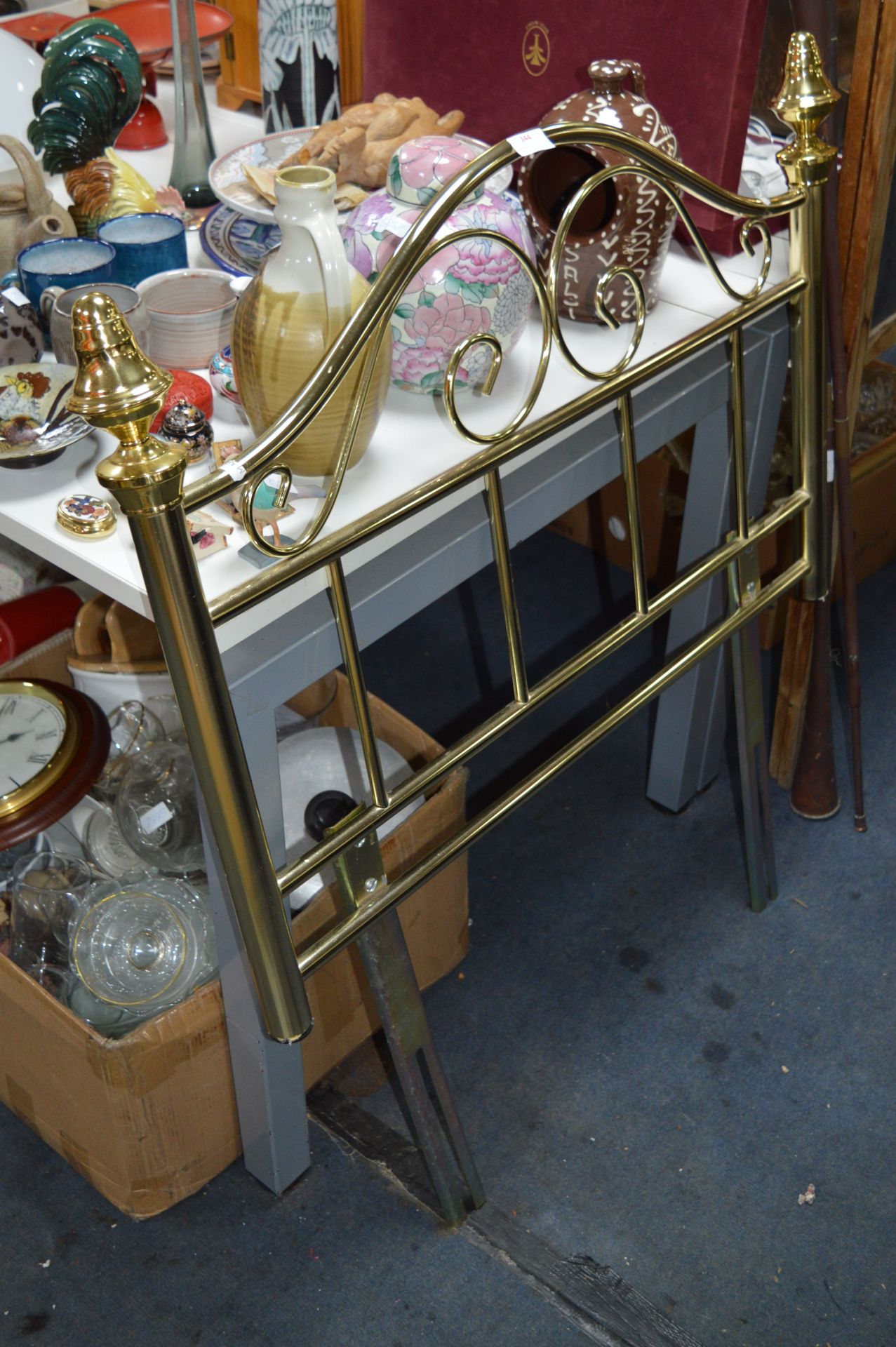 Brass Effect Single Bed Headboard