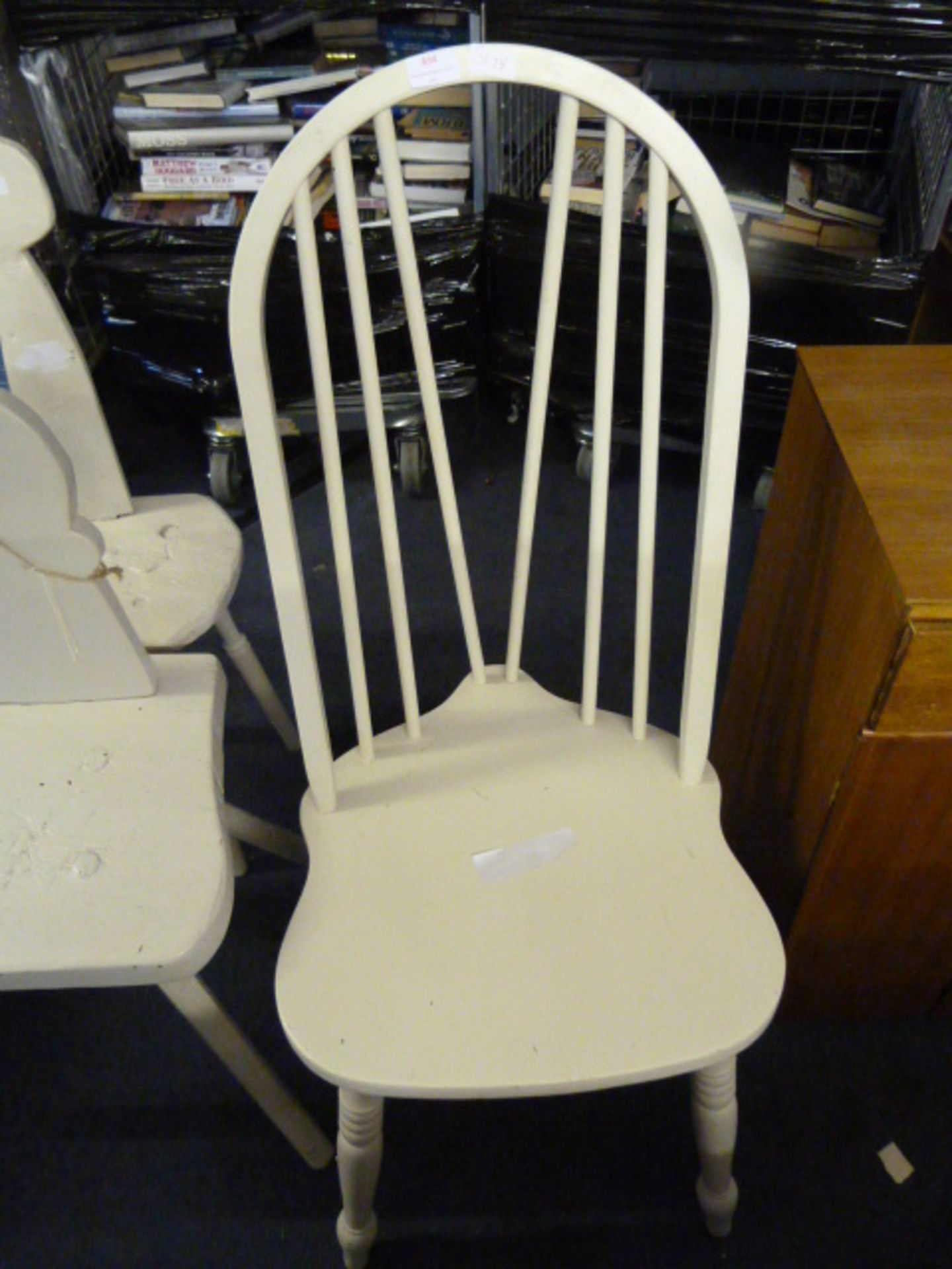 White Painted Stickback Chair