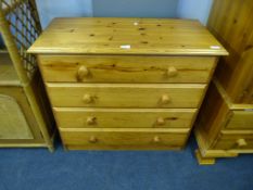Pine 4 Height Chest of Drawers
