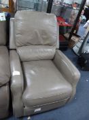 *Brown Leatherette Rocking Reclining Arm Chair