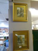 Pair of Gilt Framed Water Colours - Country Lakes