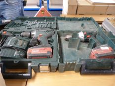 *x2 Metabo 18 Volt Cordless Drill,with Carry Cases