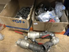 *Assorted Gate Valves, Steel Pipe Connectors Etc